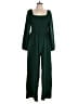 Dokotoo 100% Polyester Solid Green Jumpsuit Size L - photo 1