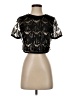 Allegra K 100% Polyester Black Short Sleeve Top Size XS - photo 1