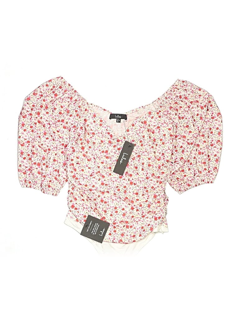 Lulus Short Sleeve Blouse In Pink
