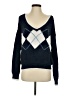 American Eagle Outfitters 100% Cotton Argyle Blue Pullover Sweater Size S - photo 1