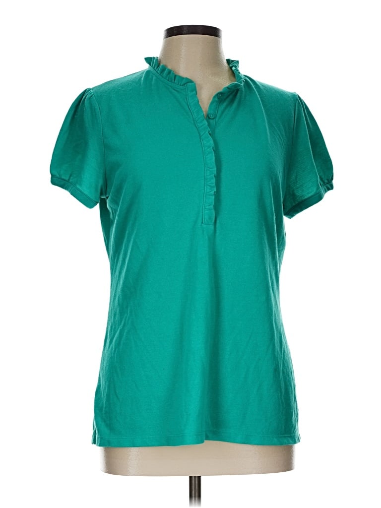 Pre-owned Merona Short Sleeve Blouse In Teal