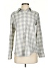 Vineyard Vines Performance 100% Polyester Checkered-gingham Gray Long Sleeve Blouse Size 4 - photo 1