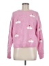 Cupcakes & Cashmere Hearts Pink Pullover Sweater Size M - photo 1