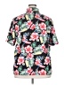 Unbranded Tropical Black Short Sleeve Blouse Size XXL - photo 2