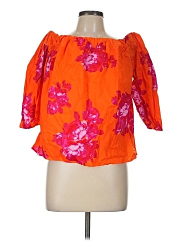 Scoop 3/4 Sleeve Blouse (view 1)