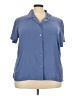 Notations 100% Polyester Blue Short Sleeve Blouse Size 3X - photo 1
