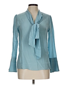Alice + Olivia Long Sleeve Silk Top