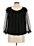 Romeo & Juliet Couture 100% Polyester Black 3/4 Sleeve Blouse Size M - photo 2
