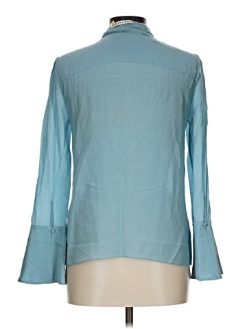 Alice + Olivia Long Sleeve Silk Top (view 2)