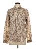Liz & Co. Animal Print Tan Long Sleeve Blouse Size L - photo 1