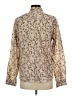 Liz & Co. Animal Print Tan Long Sleeve Blouse Size L - photo 2