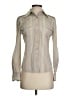 Tory Burch Houndstooth Ivory Long Sleeve Button-Down Shirt Size 0 - photo 1