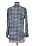 Soft Joie 100% Rayon Plaid Blue Long Sleeve Blouse Size XS - photo 2