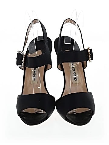 Manolo Blahnik Vintage Satin Sandals (view 2)