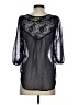 Fresh Brewed 100% Polyester Black 3/4 Sleeve Blouse Size S - photo 2