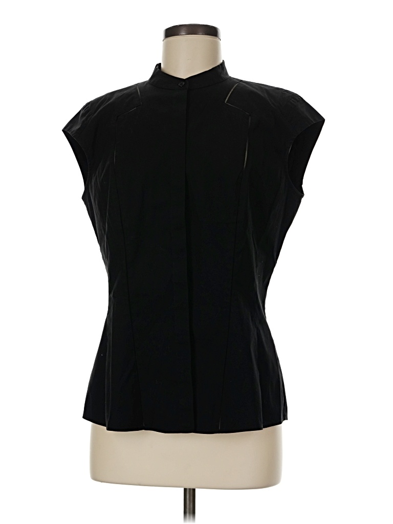 Pre-owned Lafayette 148 Sleeveless Blouse In Black