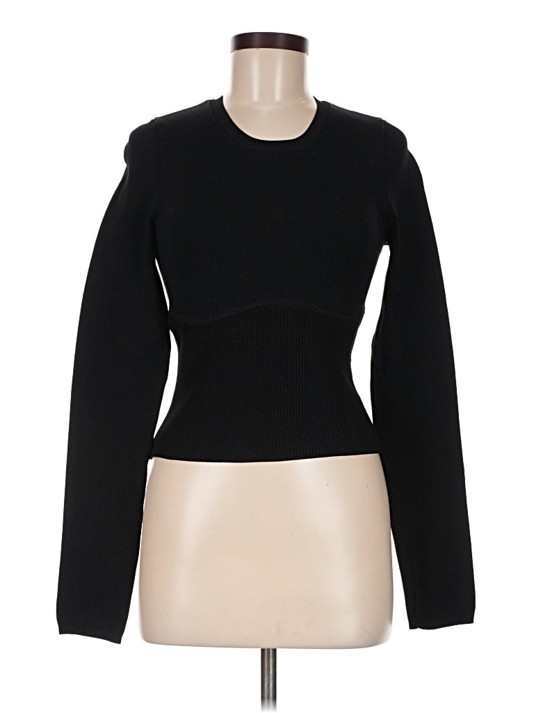 Pre-owned Babaton Long Sleeve Top Black Boatneck Tops