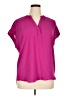 Cynthia Steffe 100% Polyester Pink Short Sleeve Blouse Size XL - photo 1