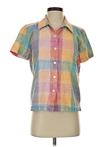 Lemon Grass Short Sleeve Button-Down Shirt (view 1)