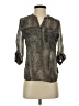 Apt. 9 100% Polyester Animal Print Gray 3/4 Sleeve Blouse Size XS (petite) - photo 1
