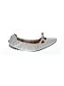 Tod's Silver White Leather Scrunch Flats Size EU 37 - photo 1