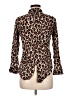 Alexander Jordan 100% Rayon Animal Print Brown Long Sleeve Blouse Size M - photo 2
