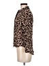 Alexander Jordan 100% Rayon Animal Print Brown Long Sleeve Blouse Size M - photo 5