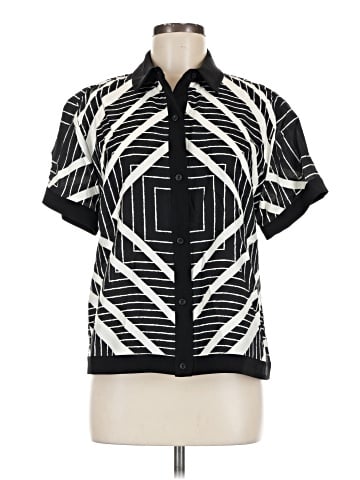 Karl Lagerfeld Paris Short Sleeve Blouse (view 1)