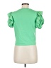 Zara 100% Polyester Green Short Sleeve Top Size M - photo 2
