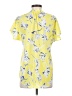 CAbi 100% Polyester Floral Yellow Short Sleeve Blouse Size XS - photo 2