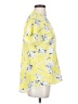CAbi 100% Polyester Floral Yellow Short Sleeve Blouse Size XS - photo 4