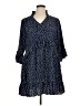 Unbranded 100% Polyester Polka Dots Blue Casual Dress Size XL - photo 1