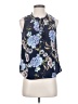 Daniel Rainn 100% Silk Floral Blue Sleeveless Silk Top Size S (petite) - photo 1