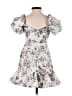 ASOS 100% Polyester Floral White Purple Cocktail Dress Size 4 - photo 2