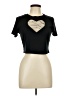 Shein Hearts Black Short Sleeve T-Shirt Size L - photo 1