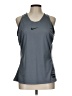 Nike 100% Polyester Gray Active Tank Size L - photo 1