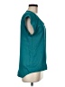 Poetry 100% Polyester Teal Short Sleeve Top Size M - photo 4