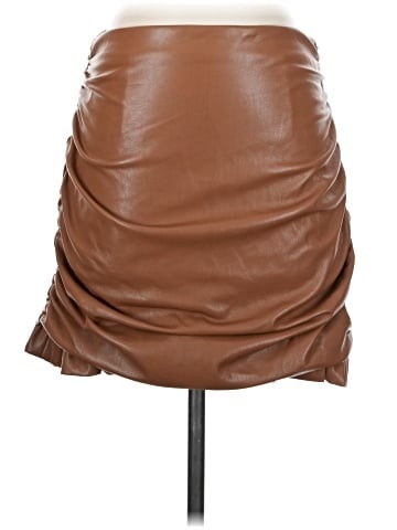 Majorelle Faux Leather Skirt (view 1)