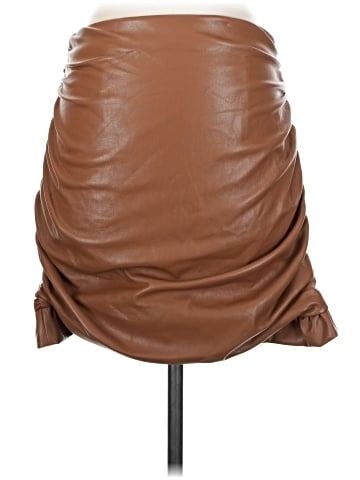 Majorelle Faux Leather Skirt (view 2)