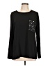 NY Collection Black Long Sleeve Top Size L - photo 1