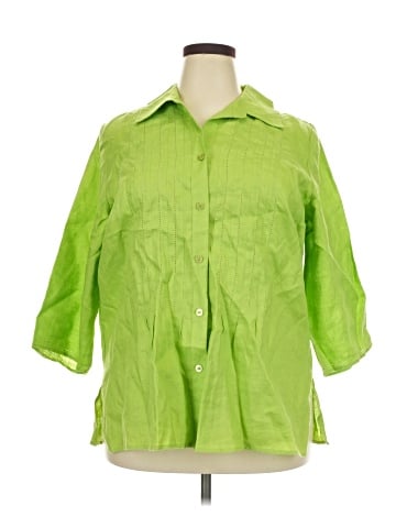 Tweeds 3/4 Sleeve Button-Down Shirt (view 1)