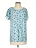 Blue Mountain Blue Short Sleeve Blouse Size S - photo 1