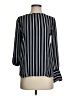 Ann Taylor 100% Polyester Stripes Black Long Sleeve Blouse Size XS - photo 1