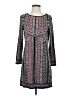 M.S.S.P. Graphic Gray Casual Dress Size S - photo 1