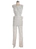 Calvin Klein Stripes Silver Jumpsuit Size 10 - photo 1