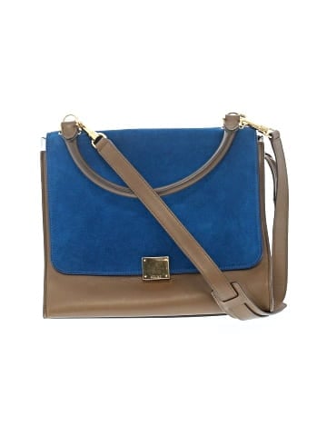 Céline Suede And Leather Small Trapeze Bag (view 1)
