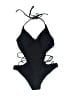 Venus Solid Black One Piece Swimsuit Size 10 - photo 1