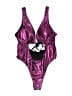 Unbranded Metallic Purple One Piece Swimsuit Size 2 (estimated) - photo 1