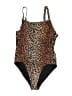 Catherine Malandrino Animal Print Brown One Piece Swimsuit Size M - photo 1