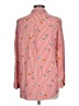 Unbranded Stripes Pink Long Sleeve Button-Down Shirt Size L (estimated) - photo 2